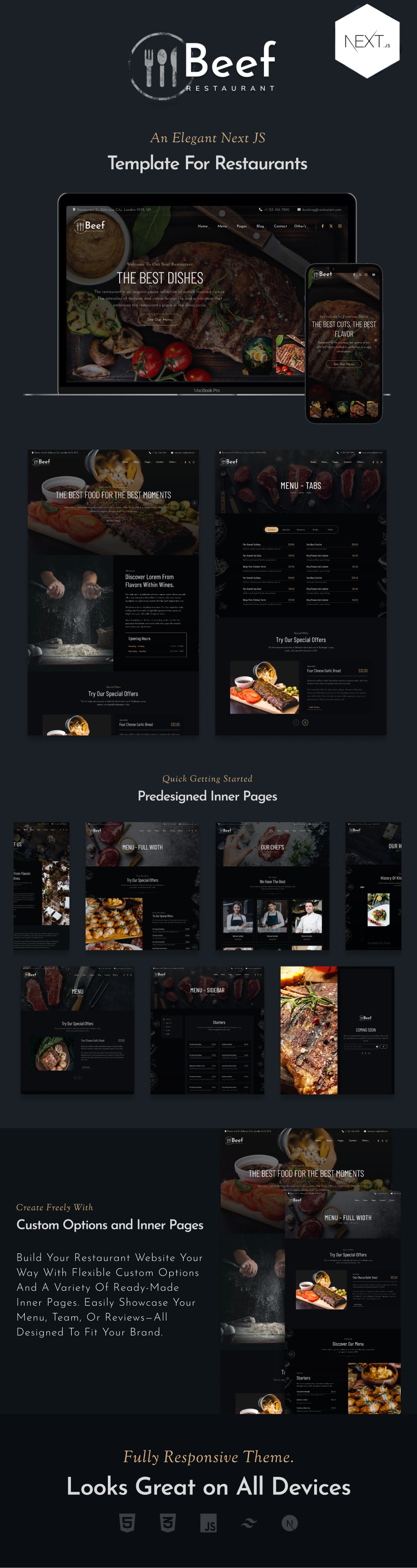 Beef - Restaurant React NextJS Template
